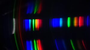 Lichtspektrum beim Spektrometerbau