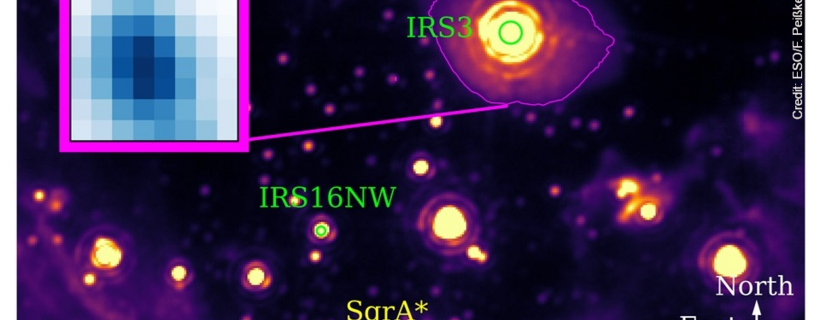 The center of our galaxy and the vicinity of the supermassive black hole Sgr A*, Credit: ESO/F. Peißker